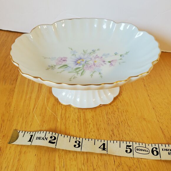 Pickard Porcelain Dish 6x4.5" Hand Decorated Floral Pattern Gold Trim - Picture 2 of 12